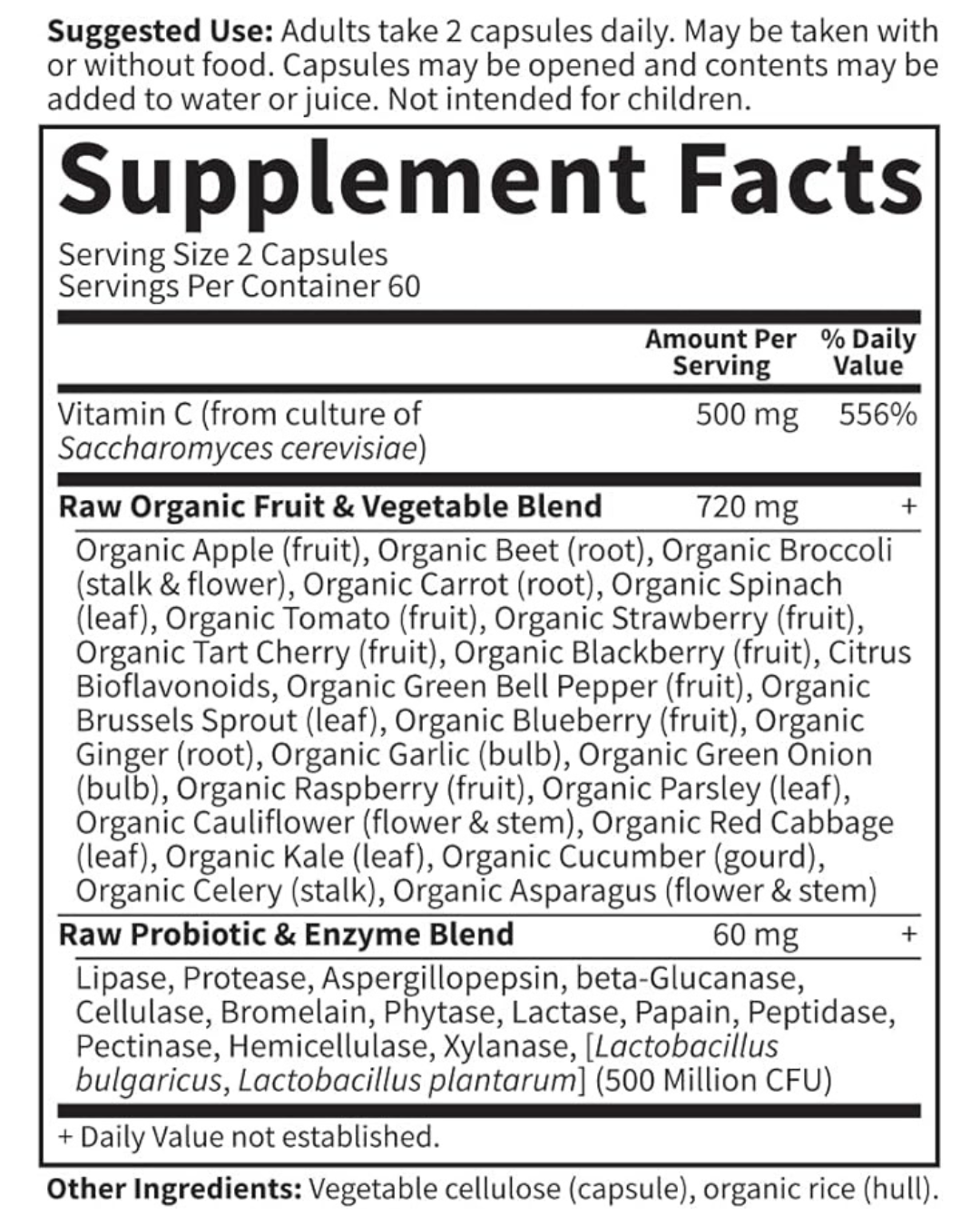 Garden of life - Vitamina C - 120 cápsulas