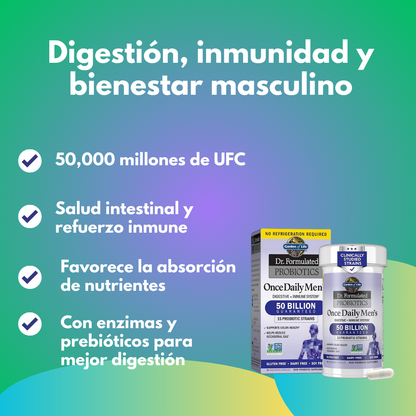 Garden of Life - Probióticos para hombres - 30 capsulas