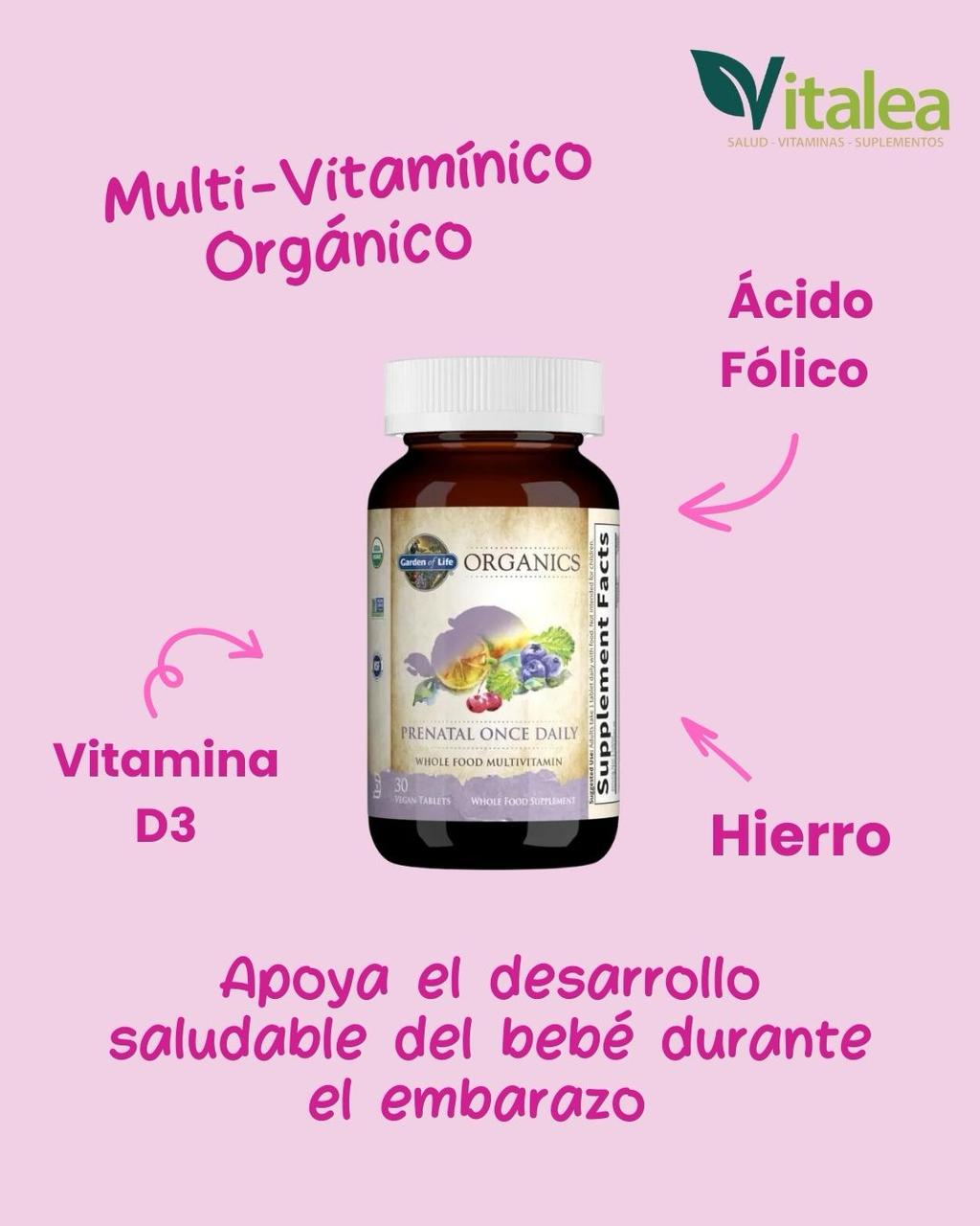 Garden of Life - Vitaminas Prenatales - 30 Tabletas